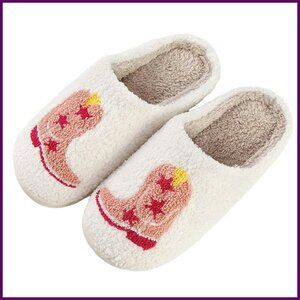 Memory Foam Cowboy Boot Slippers Women's Size 7.5 Non-Slip Comfort